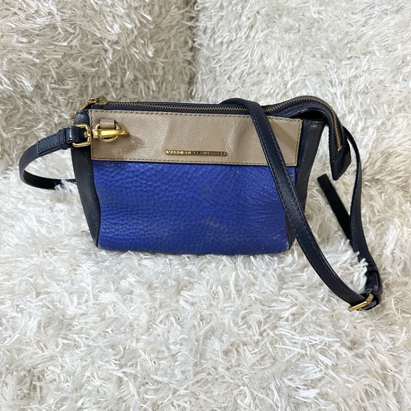 Marc Jacobs Shelter Island Colorblock Royal Blue Tan Navy Blue Shoulder Bag - Picture 1 of 11